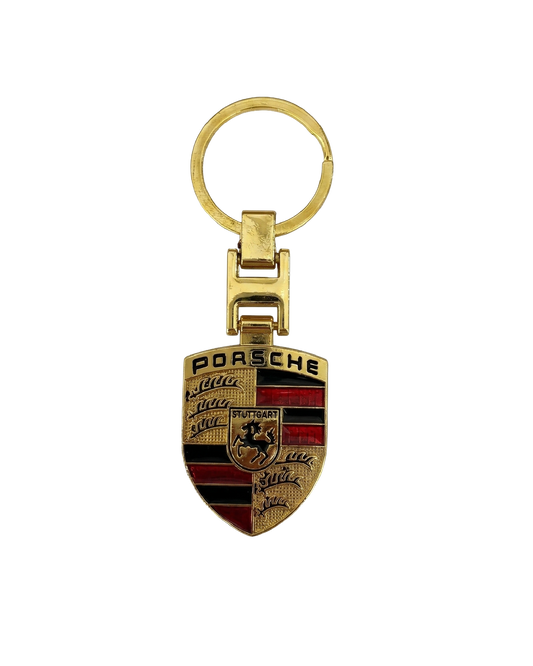 Autobadge™ Porsche Crest Gold Keychain – Signature Edition