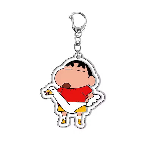 Autobadge™ Shinchan & Goose Buddy Keychain