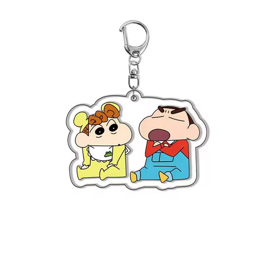 Autobadge™ Shinchan & Himawari Sibling Keychain